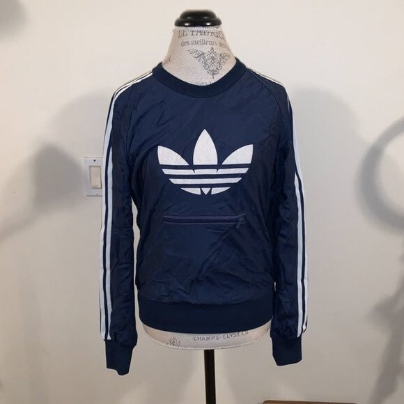 Navy Vintage Adidas Sweater - Picture 4 of 4